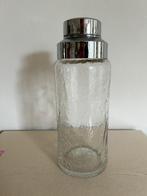 Vintage Cocktail Shaker Glas / Zilver, Gebruikt, Overige typen, Ophalen of Verzenden, Glas
