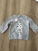 Grijs sweatshirt met giraf h&m maat 74, Kinderen en Baby's, Ophalen of Verzenden