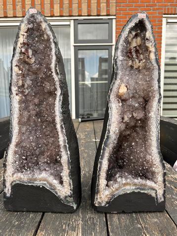 Prachtig amethist paar uit brazilllie van 53,5 kg samen beschikbaar voor biedingen