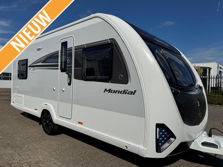 Sprite Mondial 470 SE met fransbed, Caravans en Kamperen, Caravans, tot en met 4, 1000 - 1250 kg, Standaardzit, Sprite, Frans bed