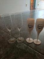 4 champagne glazen, Ophalen, Zo goed als nieuw, Overige typen