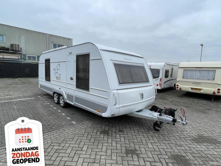 Tabbert Puccini 630 Fransbed Airco douche, Caravans en Kamperen, Caravans, Bedrijf, tot en met 4, 1500 - 2000 kg, Rondzit, Tabbert