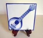 Collectible: handbeschilderde azulejo mandoline Mid Century, Antiek en Kunst, Verzenden