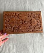 Houten doosje / bakje / houtsnijwerk doosje / retro /vintage, Ophalen of Verzenden