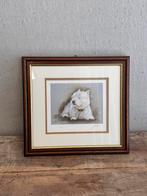 Schilderij Yorkshire Terrier vintage gesigneerd, Huis en Inrichting, Woonaccessoires | Lijsten, Ophalen of Verzenden, Zo goed als nieuw