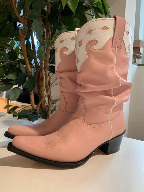 Buffalo cowboylaarzen 37 western boots bohemian laarzen, Kleding | Dames, Schoenen, Zo goed als nieuw, Hoge laarzen, Roze, Ophalen of Verzenden