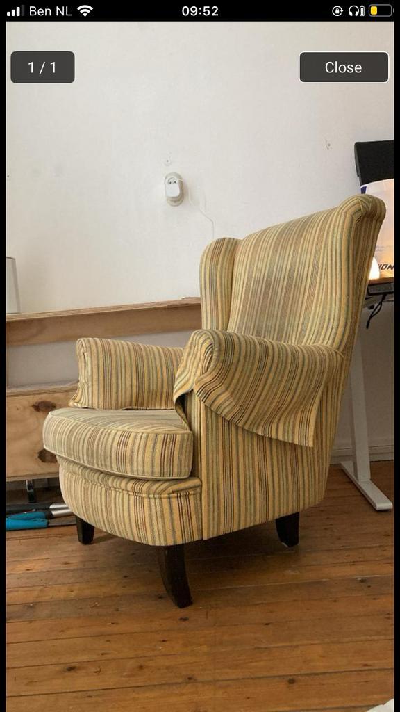 Gratis fauteuil - Ophalen!, Huis en Inrichting, Fauteuils, Gebruikt, Stof, 75 tot 100 cm, Ophalen