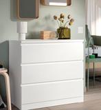 IKEA MALM ladekast 3 lades wit, 78x80 cm, Huis en Inrichting, Kasten | Ladekasten, Ophalen, Gebruikt, 50 tot 100 cm, 3 of 4 laden