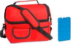 Partij 100st. Koeltas met schouderband 9 liter rood, Ophalen, 14 inch, Nieuw, Schoudertas