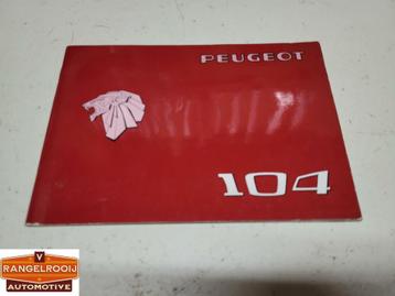 Origineel 4-talig instructieboekje voor Peugeot 104 uit 1976 beschikbaar voor biedingen