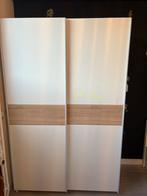 Kledingkast met schuifdeuren - 125cm breed, Ophalen, Kunststof, Gebruikt, 100 tot 150 cm