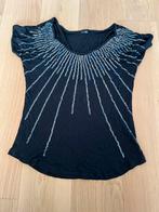 Shirt dames maat XS zgan zwart met glitters, Kleding | Dames, Tops, Zwart, Ophalen of Verzenden, Zo goed als nieuw, Zonder mouw