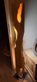 Boomstam Houten Lamp - Uniek Design, Huis en Inrichting, Lampen | Vloerlampen, Ophalen, 100 tot 150 cm, Rustiek, Nieuw