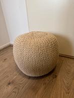 Gebreide poef zgan, Ophalen of Verzenden, Zo goed als nieuw, Rond, Minder dan 50 cm