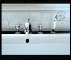 Perrin & Rowe Victorian White 4-hole bad kraan handdouche, Ophalen of Verzenden, Gebruikt, Chroom, Bad