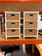 Twee peer kastje met 3 manden, Huis en Inrichting, Kasten | Ladekasten, Ophalen, Overige materialen, Minder dan 50 cm, Gebruikt