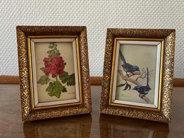 Antieke goudkleurige houten fotolijsten, 14*19, set van 2.  beschikbaar voor biedingen