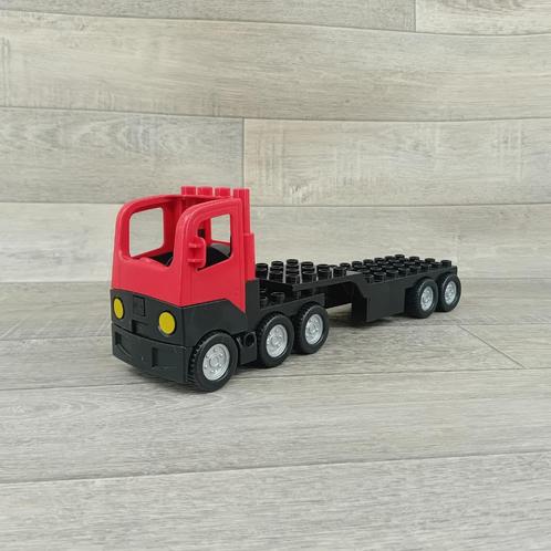 duplo rode vrachtwagen met oplegger, Kinderen en Baby's, Speelgoed | Duplo en Lego, Gebruikt, Duplo, Ophalen of Verzenden