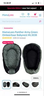 MamaLoes Panther Army Green Babynest, Kinderen en Baby's, Babywiegjes en Ledikanten, Ophalen of Verzenden, Zo goed als nieuw, Overige typen