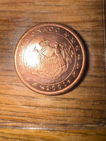 5 cent Monaco 2001 (UNC) beschikbaar voor biedingen