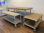 Complete tafelset / meubelset  - steigerhout, Huis en Inrichting, Tafels | Eettafels, 50 tot 100 cm, Industrieel, 150 tot 200 cm