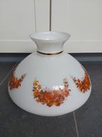 Vintage glazen lampenkap melkglas met oranje, Antiek en Kunst, Ophalen