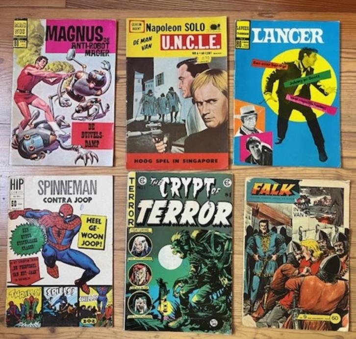 ComicsMagnus,Napoleon Solo,Lancer,Spinneman,Crypt of terror,, Boeken, Strips | Comics, Gelezen, Meerdere comics, Europa, Ophalen of Verzenden