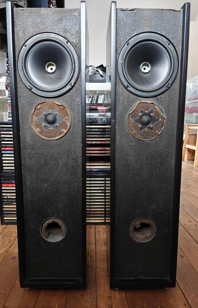 MC Systems vloerstaande HiFi speakers 402, Audio, Tv en Foto, Luidsprekers, Gebruikt, Front, Rear of Stereo speakers, 120 watt of meer