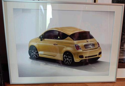 Fraaie officiële Fiat 500 Zagato reclame plaat. (Fiat zelf), Verzamelen, Automerken, Motoren en Formule 1, Zo goed als nieuw, Auto's