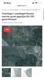 Marmer tegel groen (60x120cm), Doe-het-zelf en Verbouw, Tegels, Ophalen, 60 cm of meer, Nieuw, 10 m² of meer