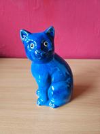 Beeld van een blauwe kat poes, Ophalen of Verzenden, Gebruikt, Dier