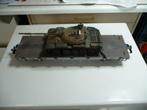 4 assige G spoorwagon met legervoertuig (LGB, Hobby en Vrije tijd, Modeltreinen | Overige schalen, Gelijkstroom, Wagon, Ophalen of Verzenden