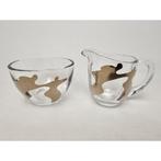 # Corry Ammerlaan suiker en melk stel van glas, Gebruikt, Overige typen, Ophalen of Verzenden, Glas