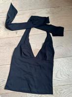 Chique Zwarte haltertop met banden, Kleding | Dames, Positiekleding, Maat 38/40 (M), Zwart, Zo goed als nieuw, Shirt of Top