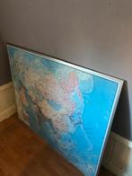 Gratis Wereldkaart van Azie met alluminium lijst, Boeken, Atlassen en Landkaarten, Ophalen, 1800 tot 2000, Nederland, Landkaart