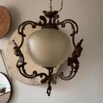 Vintage Antieke Hanglamp, Hallamp, Art Nouveau Stijl Vrouwen, Ophalen of Verzenden, Gebruikt, Glas, 50 tot 75 cm