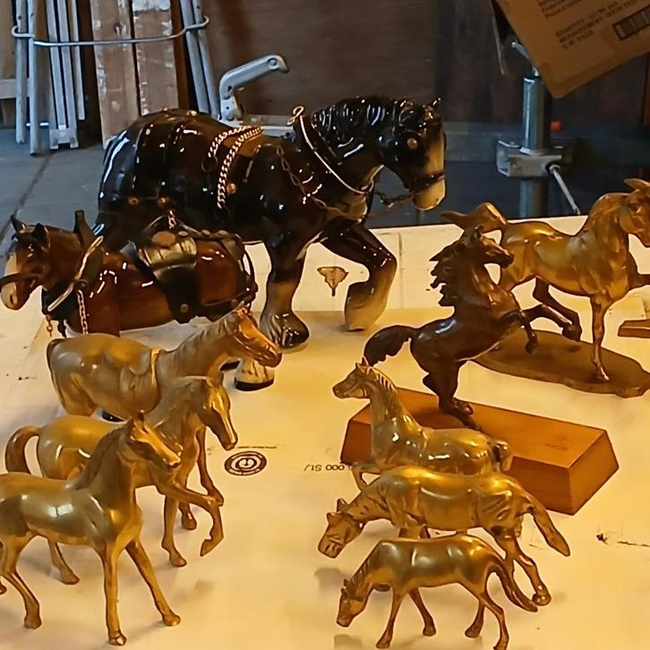 Div kleine bronsen beeldtjes in verschillende verzamelingen, Diversen, Rommelmarktspullen, Gebruikt, Ophalen of Verzenden