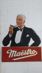 Origineel reclamedisplay Maëstro sigaren, Ophalen of Verzenden, Zo goed als nieuw, Reclamebord