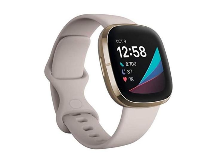 Fitbit Sense Wit - Geavanceerde Smartwatch, Sieraden, Tassen en Uiterlijk, Smartwatches, Zo goed als nieuw, Android, Wit, Afstand