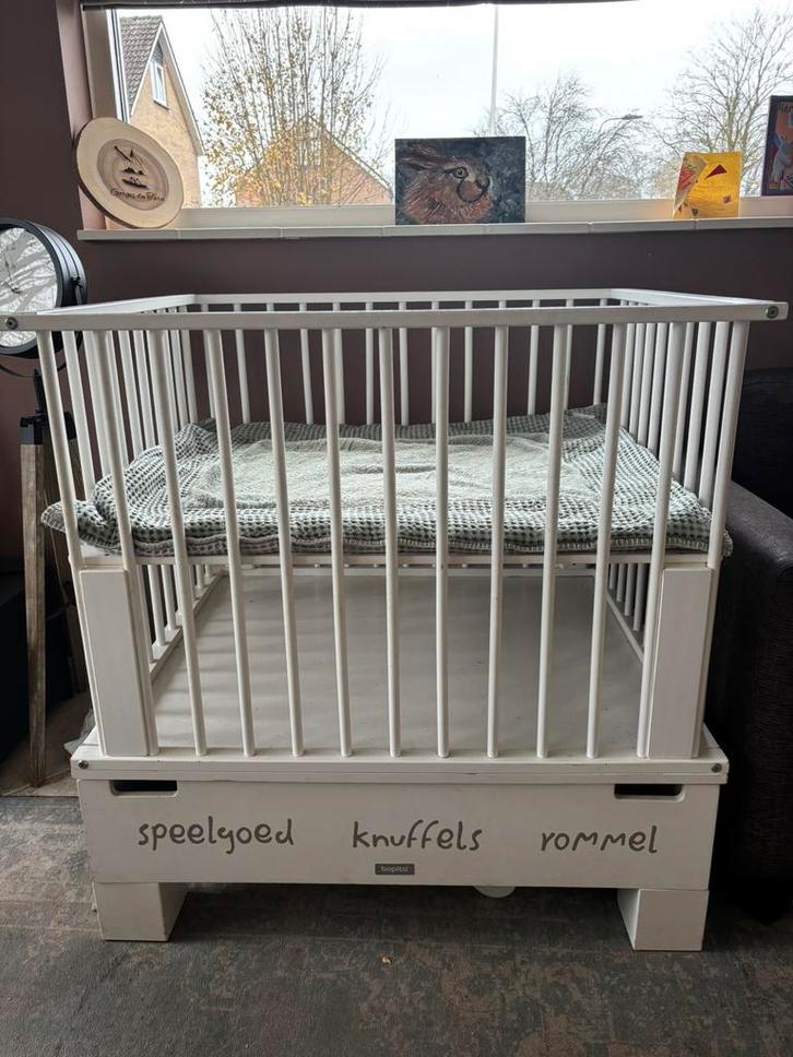 Bopita box + koeka boxkleed, Kinderen en Baby's, Boxen, Gebruikt, In hoogte verstelbaar, Ophalen