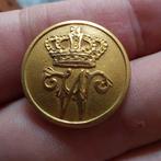 Vergulde knoop adjudant  Willem 1 of staf overheid Ned.Indie, Ophalen of Verzenden, Landmacht, Nederland