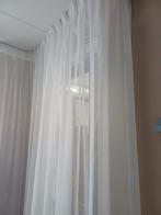 Voile Vitrages met print goud blokjes, Moderne stijl, Wit, Nieuw, Ophalen of Verzenden