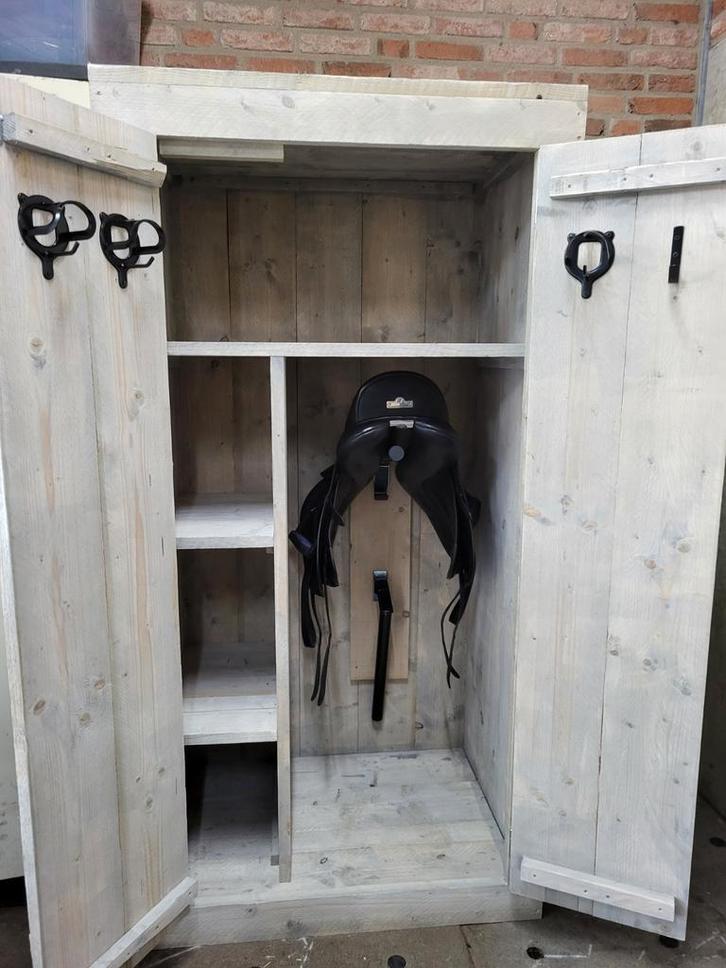 Zadelkast steigerhout, Dieren en Toebehoren, Paarden en Pony's | Hoofdstellen en Tuigage, Nieuw, Ophalen of Verzenden