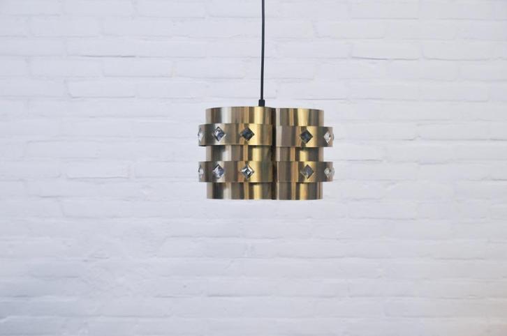 gouden hanglamp Werner Schou, Huis en Inrichting, Lampen | Hanglampen, Minder dan 50 cm, Kunststof, Metaal, Ophalen of Verzenden