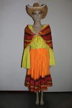 Carnaval mexicaanse outfit rok, blouse sjaal sombrero maat S, Carnaval, Ophalen of Verzenden, Zo goed als nieuw, Kleding