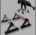 Nieuw Kraken Wood Grip Steel Parallettes – 17 cm, Materiaal, Zwart, Ophalen of Verzenden, Zo goed als nieuw