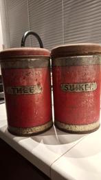 Oude bussen/blikken: thee, suiker, Antiek en Kunst, Ophalen of Verzenden