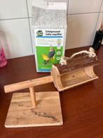 Schelpenzand/witzand vogels zitje en voederbak te koop, Dieren en Toebehoren, Ophalen of Verzenden, Zo goed als nieuw
