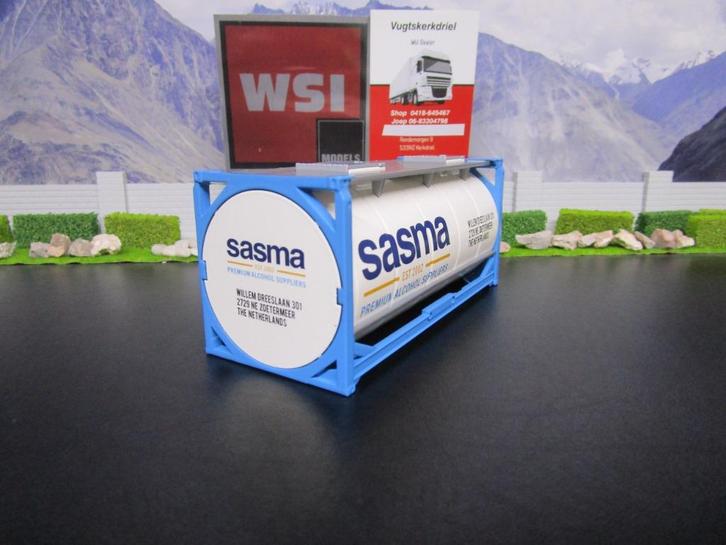 20FT Tank container Sasma B.V, Wsi 01-4517, Hobby en Vrije tijd, Modelauto's | 1:50, Nieuw, Bus of Vrachtwagen, Wsi, Ophalen