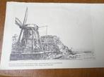 Prent,tekening van Molen op de Wallen Amsterdam, Verzamelen, Gebruikt, Ophalen of Verzenden, Prent, Gebouw